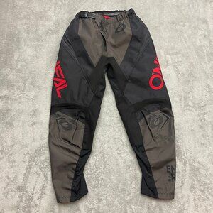 O'neal Element Youth Riding Pants Black Gray Motocross MX Girls Youth 8/10  24”
